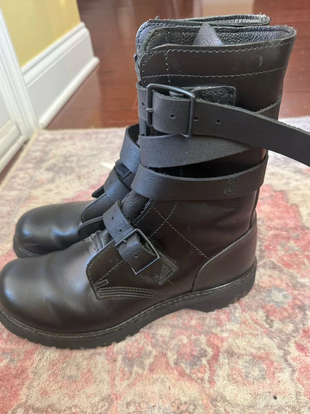 Corcoran men’s tanker combat style black leather boots size men’s 9